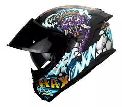 CASCO OBSIDIAN TLATOANI NEGRO AZUL MATE